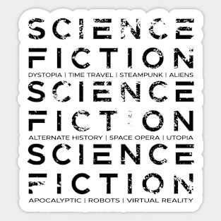 Science Fiction Typography Sticker